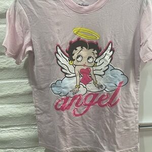 Betty Boop Pink Angel Graphic Tee y2k
